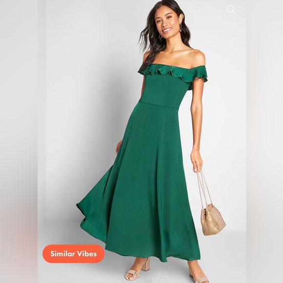 Modcloth Dresses & Skirts - ModCloth Ruffled and Radiant Off-the-Shoulder Dress